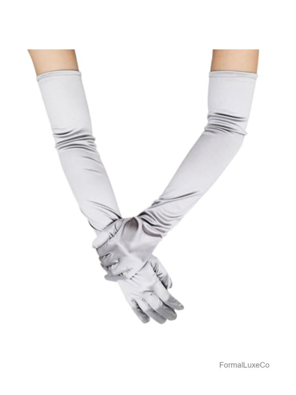 Satin Opera Gloves Elbow Length Stretchy Adult One Size Tea Party Costume